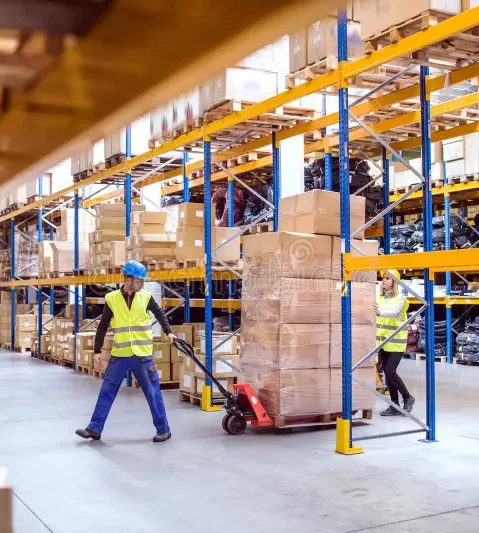 Warehouse storage metal racking system with Mechanical Handling Equipment